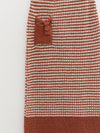 SWAYING 25 Fall/Winter Collection: Thick-stripe straight-cut midi skirt SW-SW25AW3B10C1S2-LZ (Chestnut Brown)